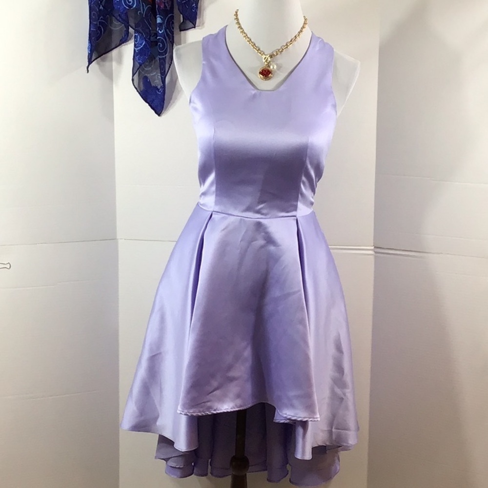 Hebeos satin hi/low party dress S